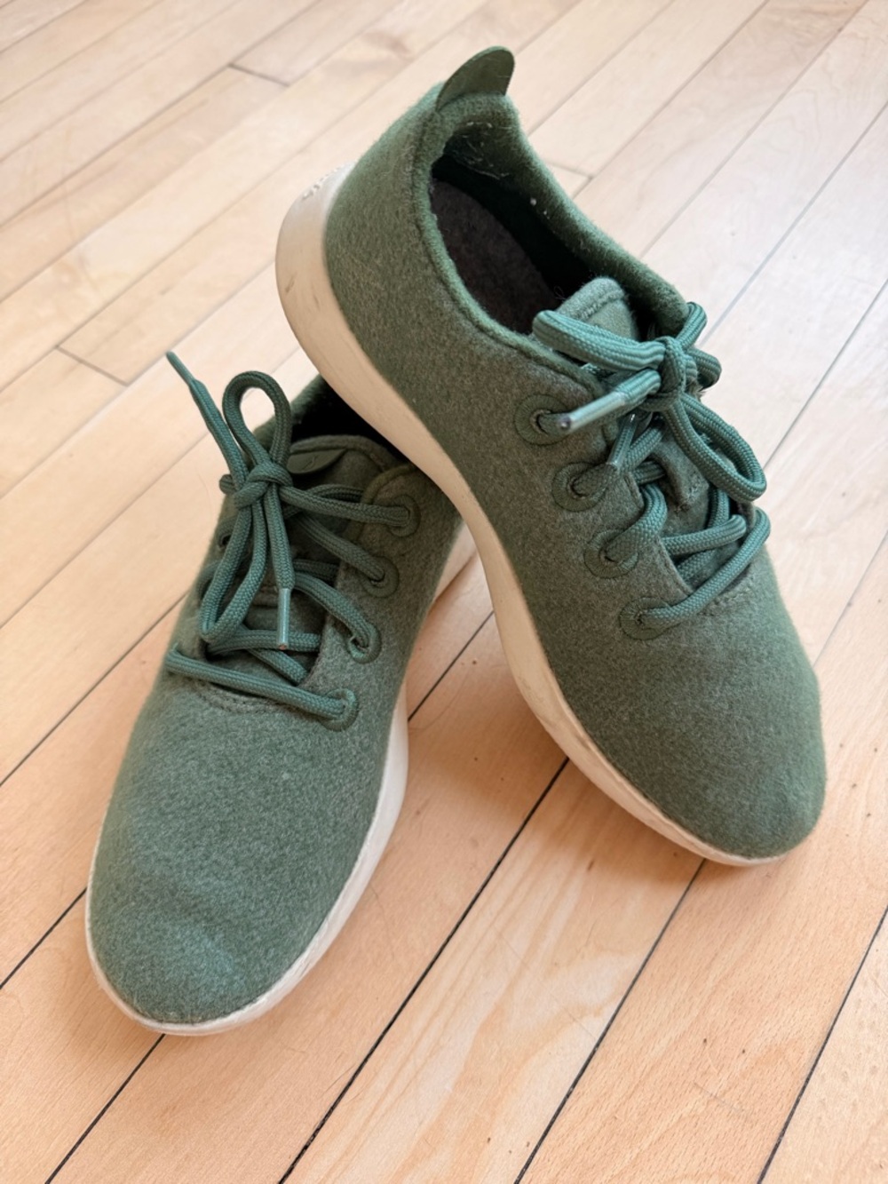Green allbirds wool runners